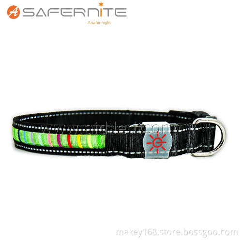 Orange Nightlight Light-Up Led Flashing Dog Collar